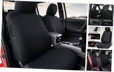 Seat Covers Custom Fit for Tacoma Double Cab/Crew 2016-2023/Front Canvas/Black