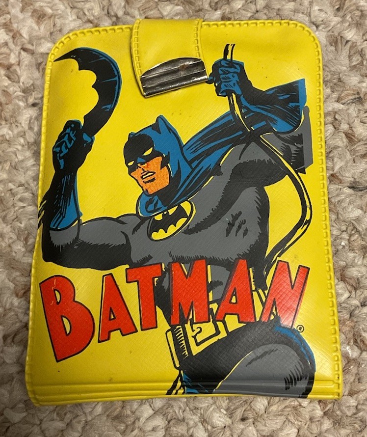 VTG 1966 Batman & Robin Yellow Wallet National Periodical Publications w/ Stylus