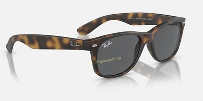 Ray-Ban RB2132 New Wayfarer 55mm Matte Havana Dark Grey UV400 Unisex Sunglasses
