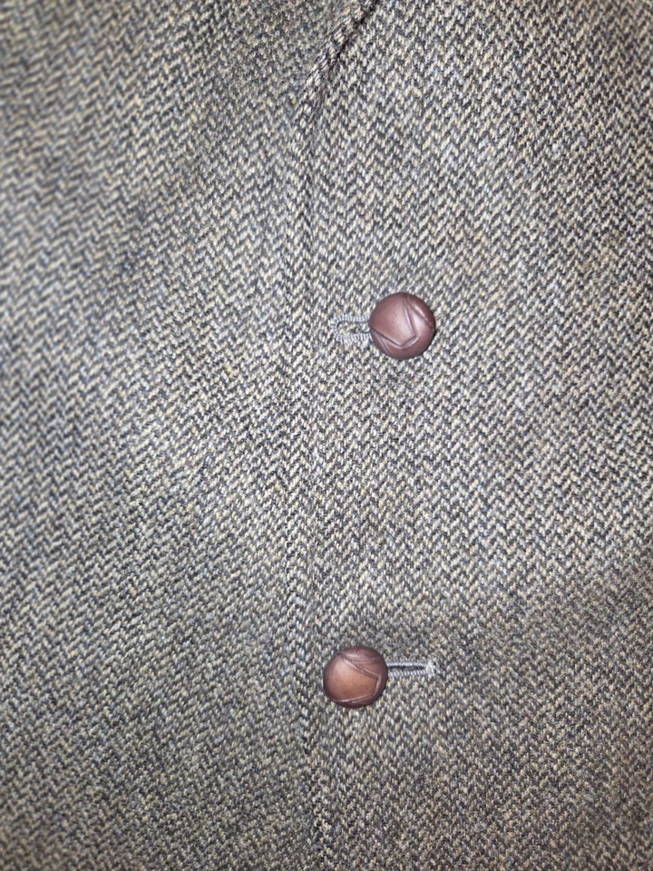 Pendleton Gray Brown Wool Western Wear Blazer Mens Size 44 Elbow Patches Classic - Image 4 of 4