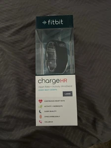 NEW Fitbit LARGE Frais HR Activité sans fil Bande de poignet Fitness/Taux de cœur BLACK