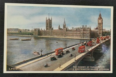 Postkarte The Houses of Parliament & Westminster Bridge, London - L&P Nr. 410