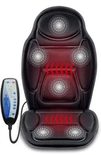 Snailax SL- 262AN Massage Seat Cushion Back Massager with Heat - Black