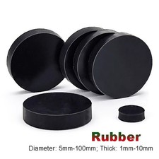 Gummi Scheiben Flach Rund Platte 1/1,5/2/3/4/5/6/8/10mm Scheiben &Phi;5mm - &Phi;100mm