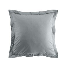 Taie d'Oreiller 63 x 63 cm Biolina Gris 100% Coton Bio Draps Linge Lit