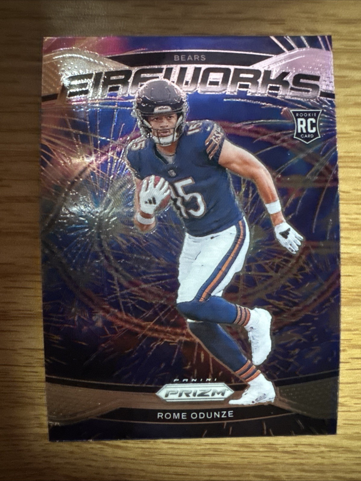 2024 Panini Prizm - Fireworks Rome Odunze #19 Silver Prizm (RC)