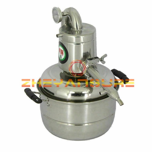 10-20L Moonshine Still Herb Essential Oil Brew Kit Alcohol Water Wine Distiller