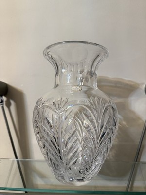 Crystal Clear Lindsay Urn Vase 9.5 24% Lead Crystal Cut Glass Made In Poland VTG