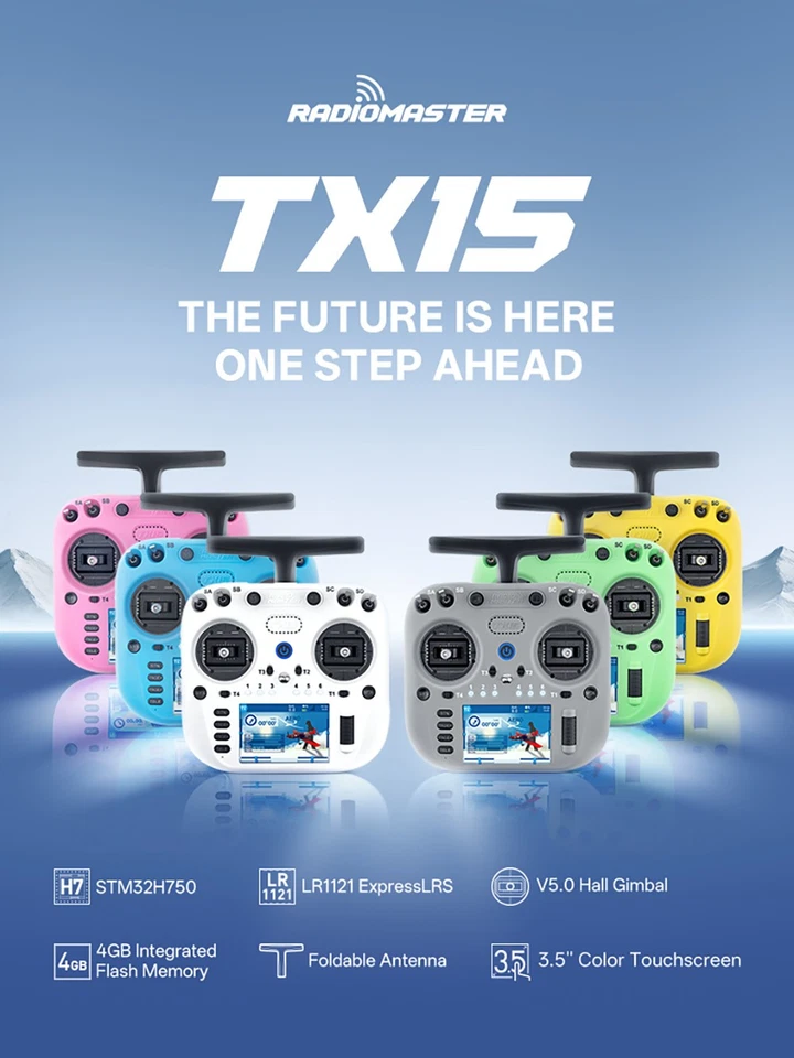 RadioMaster TX15 RC Transmitter 2.4G 16CH 3.5in IPS ELRS V5.0 Hall Controller - Image 2 of 4