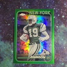 2024 KEYSHAWN JOHNSON Topps Chrome #147 Green Refractor /99 JETS 🏈