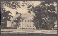 Jonathan Maynard School in Framingham MA postcard ca 1940s