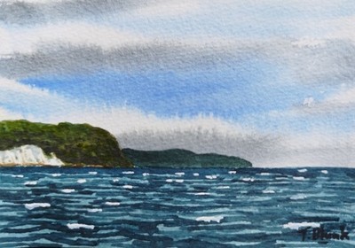 ORIGINAL WATERCOLOUR - view of Rügen.