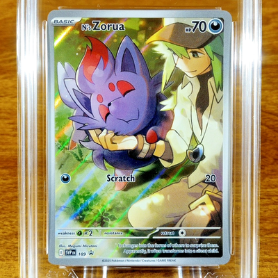 Pokemon SV Black Star Promo N's Zorua 189 AGS Gem-MT 10 Full Art