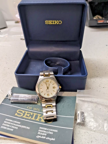 VINTAGE SEIKO KENETIC AUTO RELAY MENS WRISTWATCH 100M DATE