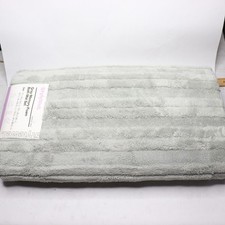 Memory Foam Bath Rug Set with Gray Stripe