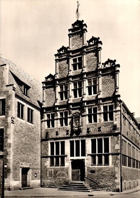 Vtg Postcard - The Krameramtshaus a Historical building in Munster, Germany.