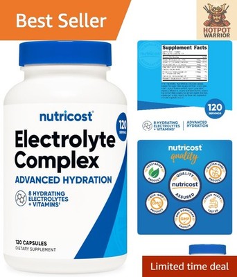 Electrolyte Complex - 120 Capsules for Advanced Hydration, Vegetarian Friendly
