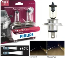 Philips VIsion Plus 60% 9003 HB2 H4 60/55W Two Bulbs Head Light Lamp Replacement