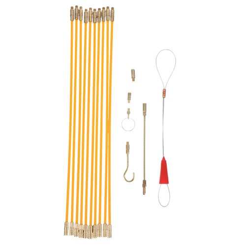 Glasfaser-Kabelzieher-Set, Fischband, Drahtzieher, Band, Kabelschlange, 33 cm, - Bild 3 von 12