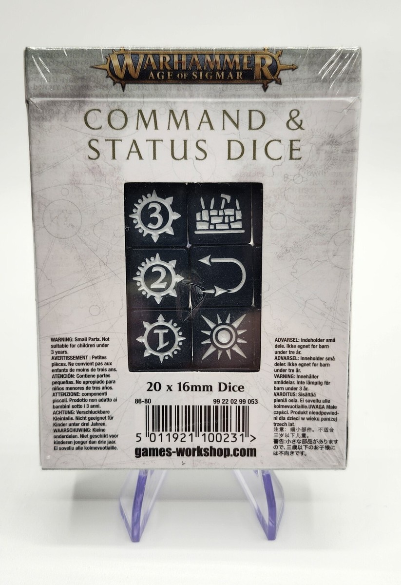 その他 WARHAMMER AGE OF SIGMAR COMMAND&STATUS Warhammer Age of Sigmar - Command and Status Dice | eBay