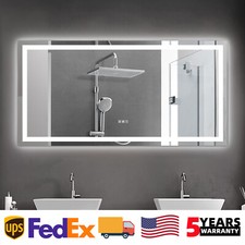 72'' x 36'' Dimmable LED Bathroom Mirror Light w/ Infinite Color Temp Anti-Fog