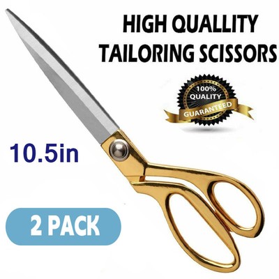 2X Dressmaking Tailor Scissors Fabric Cutting Sewing Trimming Shears Heavy Duty