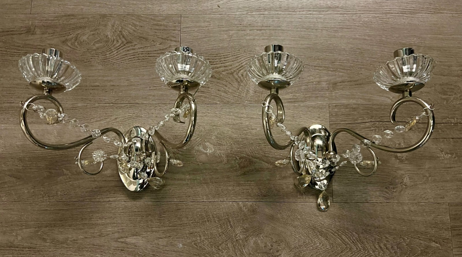 B&Q Indoor Wall Lights x 2 in Chrome (Used) eBay