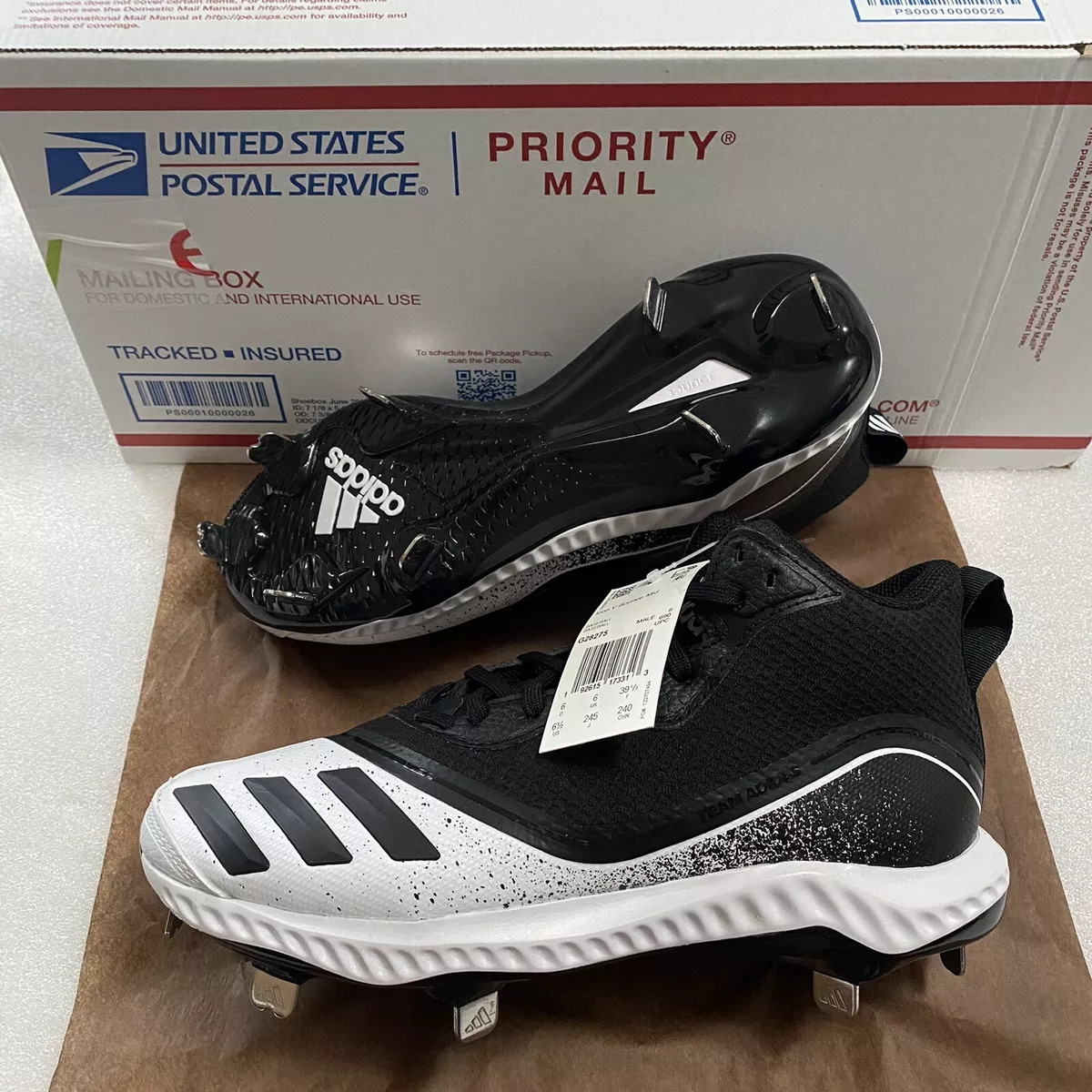 Adidas Icon V Bounce Mid Men s US 6.5 JP 245 Metal Baseball Cleats G28275 New