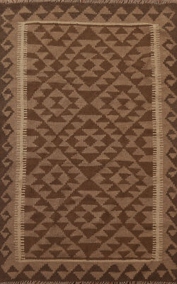 Geometric Kilim Rugs Wool Traditional Kelim Carpets 3x5 ft
