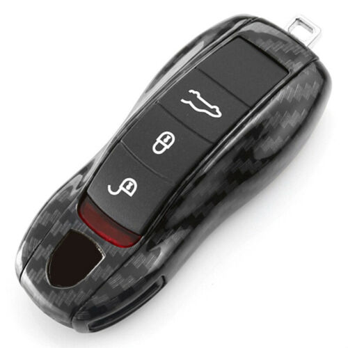 3 Pieces ABS Carbon Fiber Remote Key Shell Cover Trim For Porsche Panamera 970