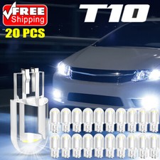 20 X Led License Plate Interior Light Bulb Super White T10 194 168 W5w 147 6500k