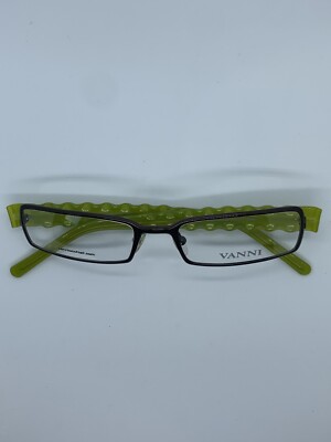NEW VANNI OCCHIALI V641 C96 METAL AUTHENTIC  51/17/135 MM BROWN/GREEN Rx ABLE