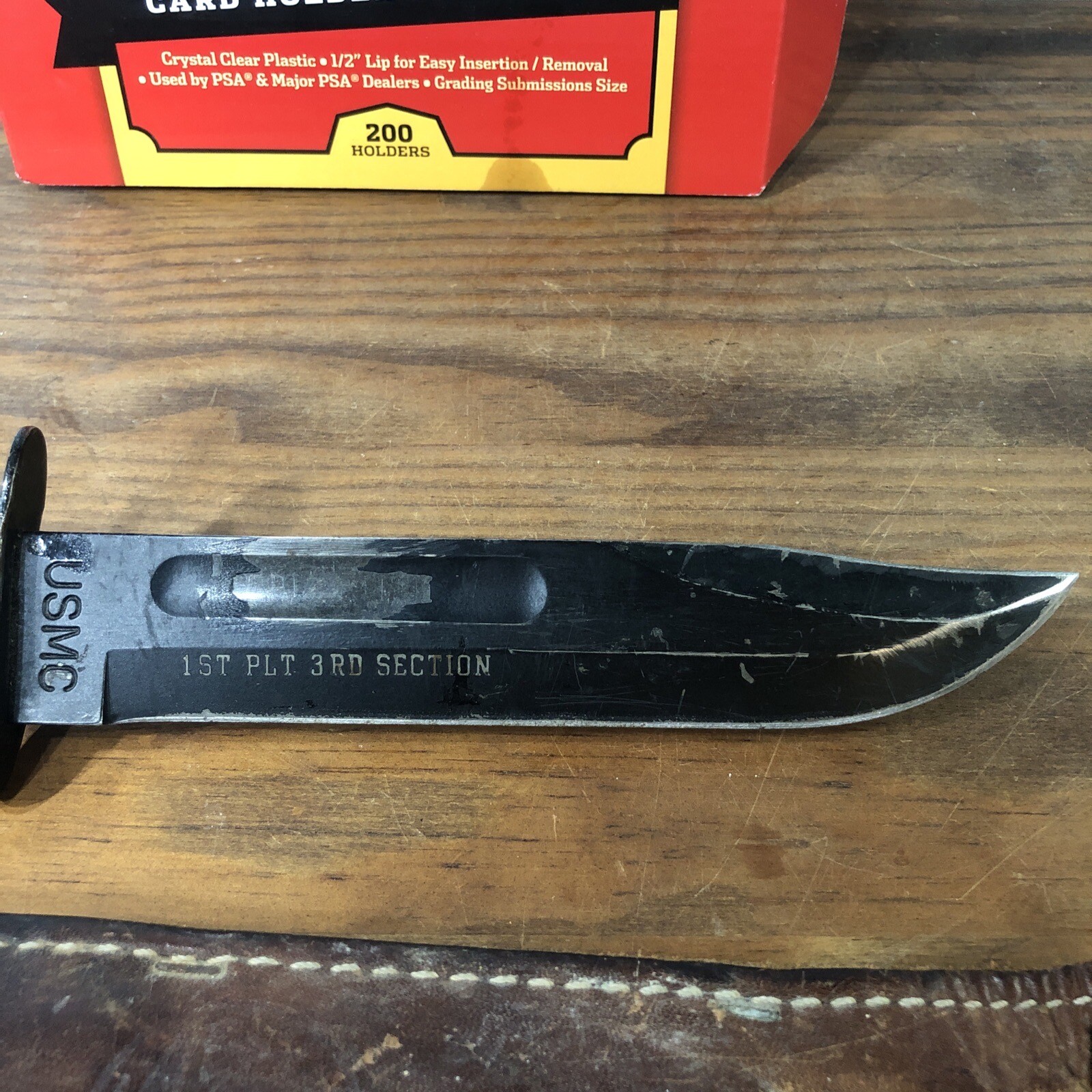 Vintage KaBar USMC Survival Fighting Fixed Blade Knife W/ Sheath Olean