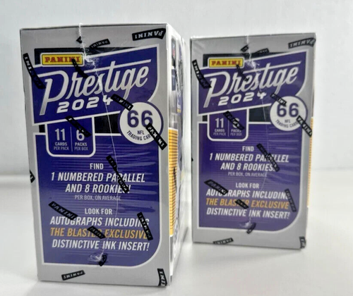2 BOXEN 2024 Panini Prestige Football Blaster Box NFL Sealed 6 Packs 66 Cards ea - Bild 4 von 6
