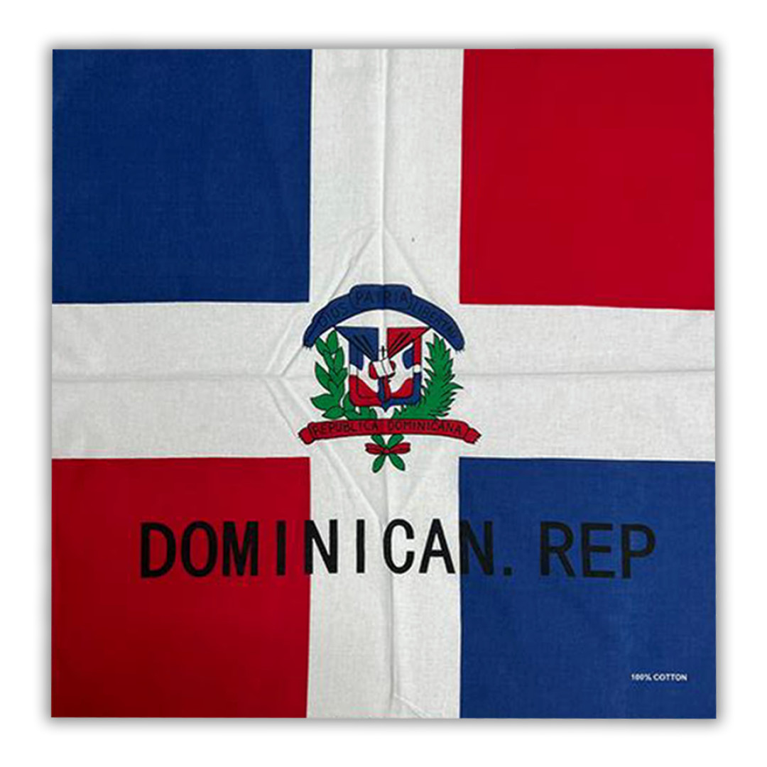 Carnival Country Flag Deluxe Aura Dominican Republic Bandana – Vibrant Flag Head