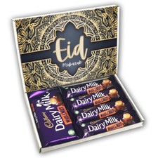 Cadburys Dairy Milk Wholenut Gift Box Present Hamper Personalised Eid Mubarak