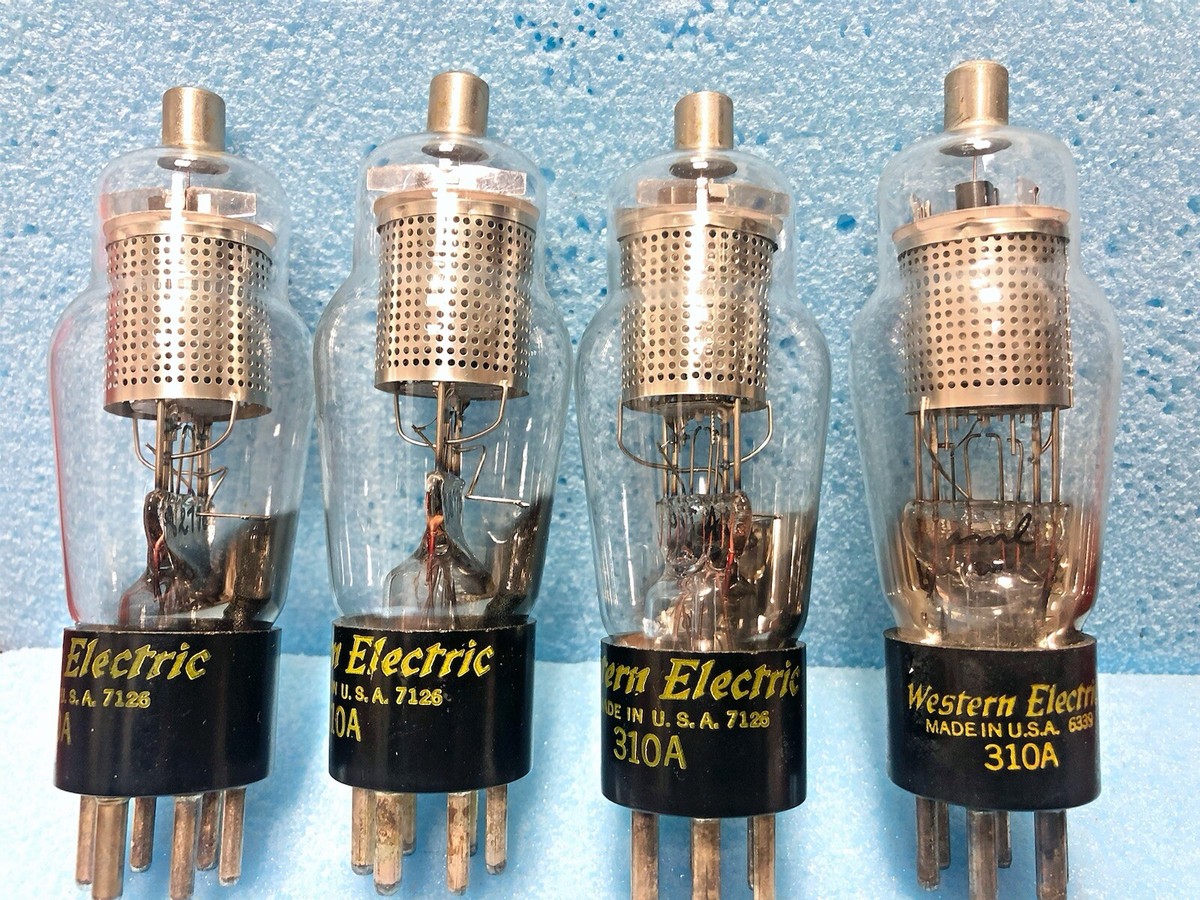 Western Electric 310A NOS Matched Quad Tested Excellent On