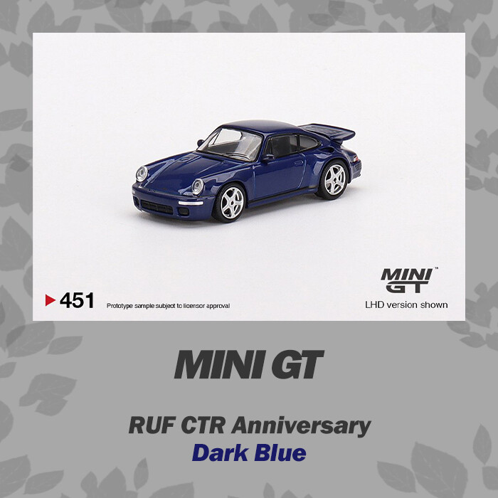 MINI GT 1:64 Model Car RUF CTR Anniversary Alloy Die-cast #451 LHD