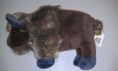 Wild Republic Bison Buffalo Plush Doll 10'' CUTE EUC Brown Soft