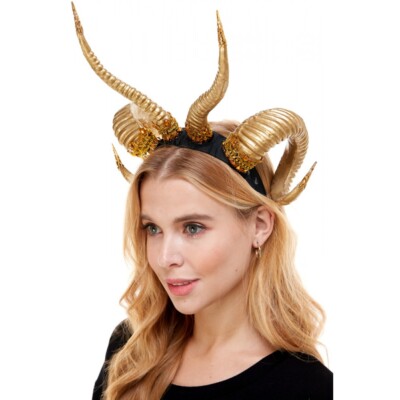 Corna Di Capra Ram Maschera Da Diavolo Animale Cosplay - Foto 6