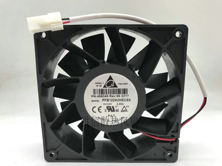 PFB1224UHEC8X Cooling fan for Delta 12038 24V 2.40A Large Air Volume Inverter