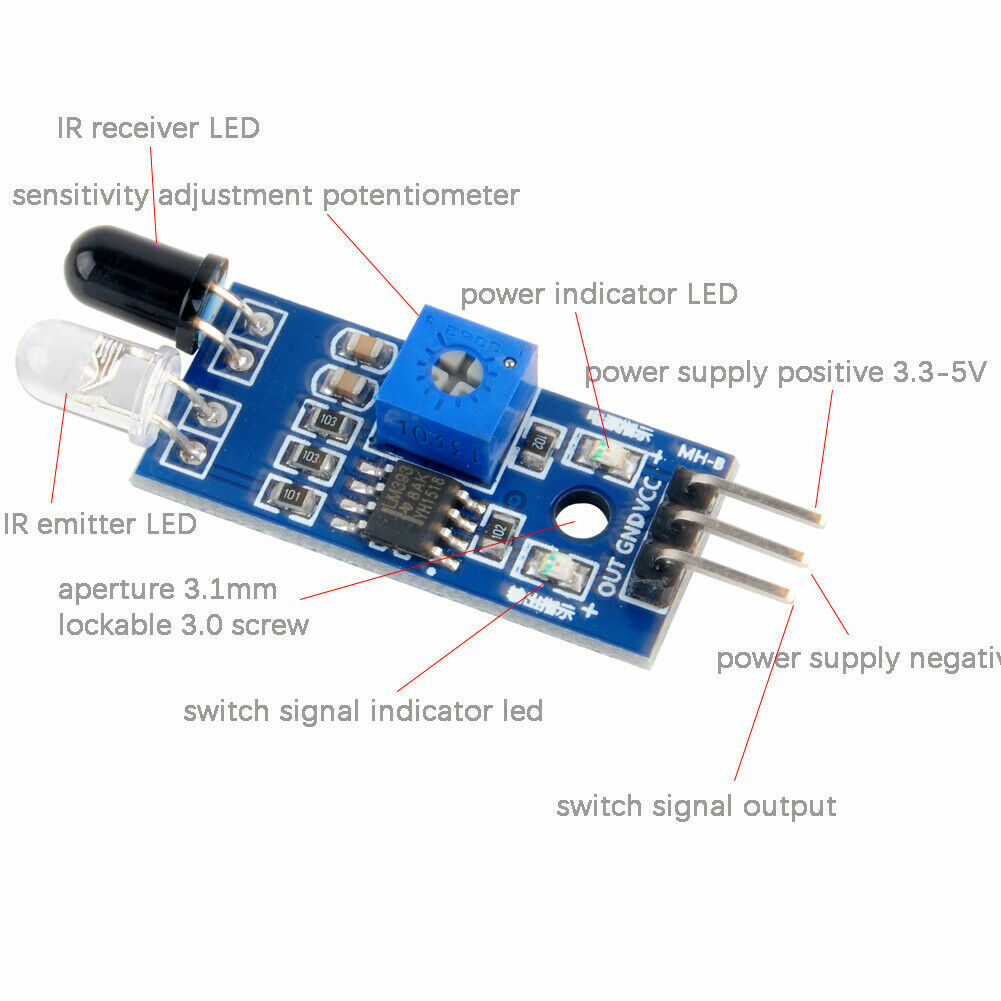 Ir Robot 10pcs IR Infrared Obstacle Avoidance Sensor Modules – For ...