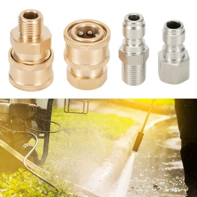 #ad 1Pcs Pressure Washer Coupling Quick Release Adapter Connector 1 4 Male Fitting $8.49