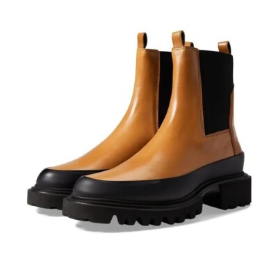 ALL SAINTS Harlee Tan Leather Chunky Chelsea Boots EU 40 US