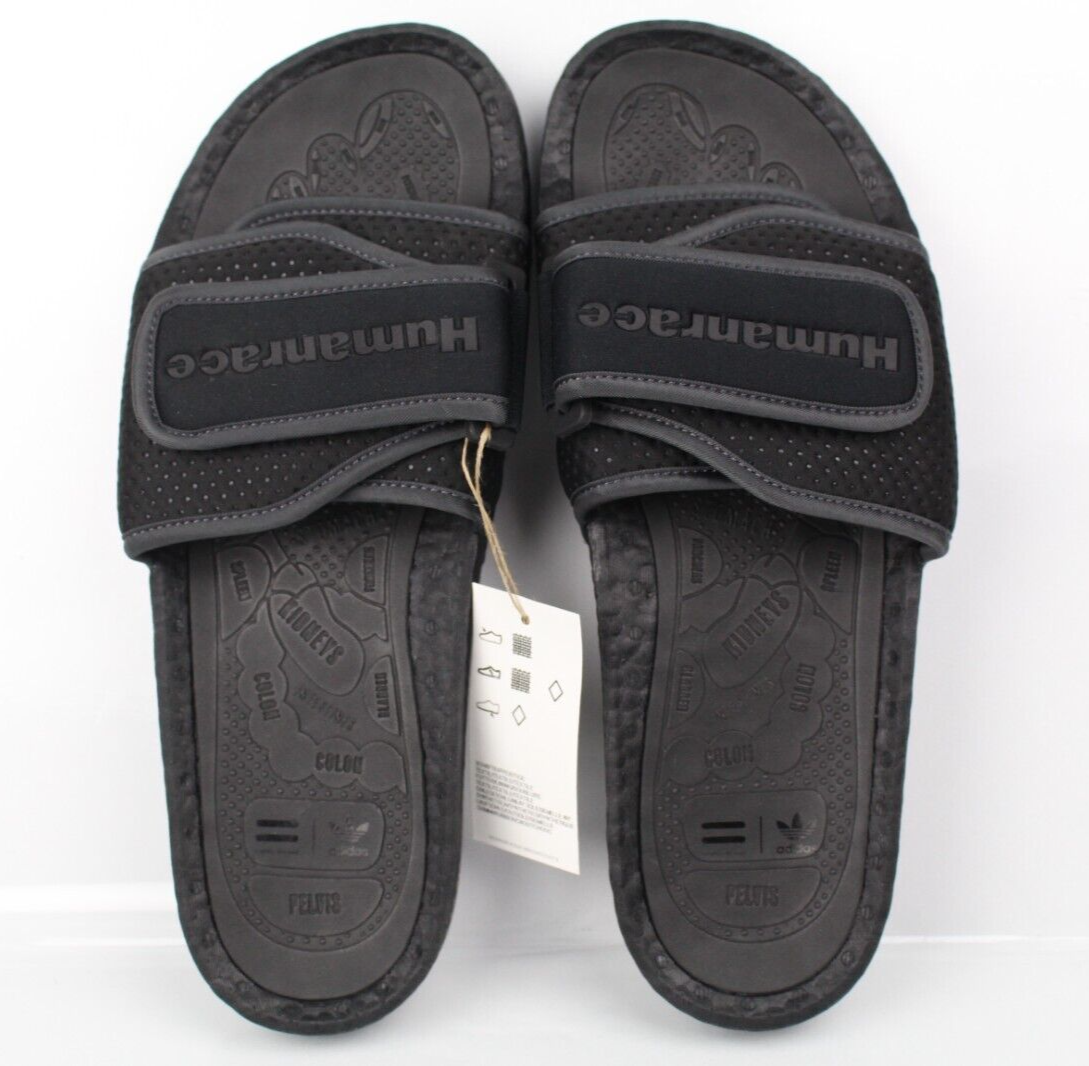 在庫処分 adidas x ファレル ウィリアムス スライド GX2483 Men Size 7 Adidas Pharrell x Chancletas Hu Slip On Boost