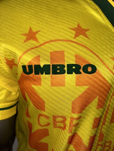 Vintage Umbro Brazil 1994 Men’s Large Home Soccer Futbol Jersey Brasil - Picture 6 of 12
