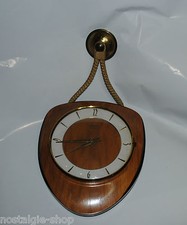 50er 60er Diehl Uhr Wanduhr Nierenform Batterie Quartzwerk clock 70s