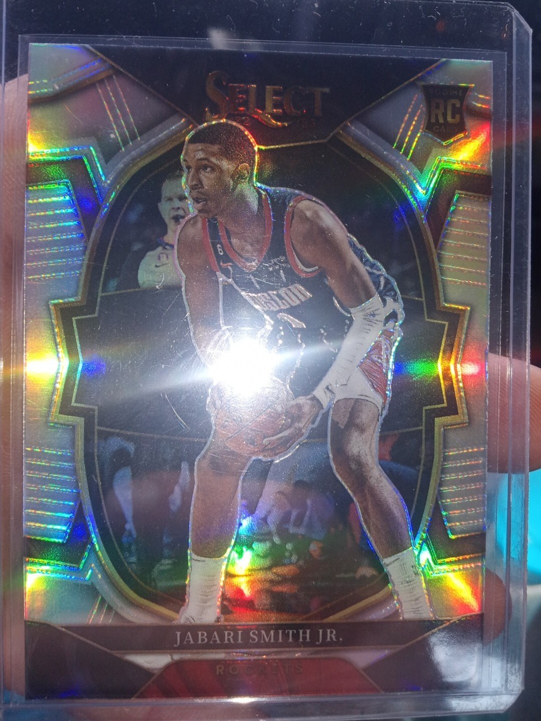 Jabari Smith Jr RC. 2022 Panini Select Concourse Silver Prizm Rookie Card. #69