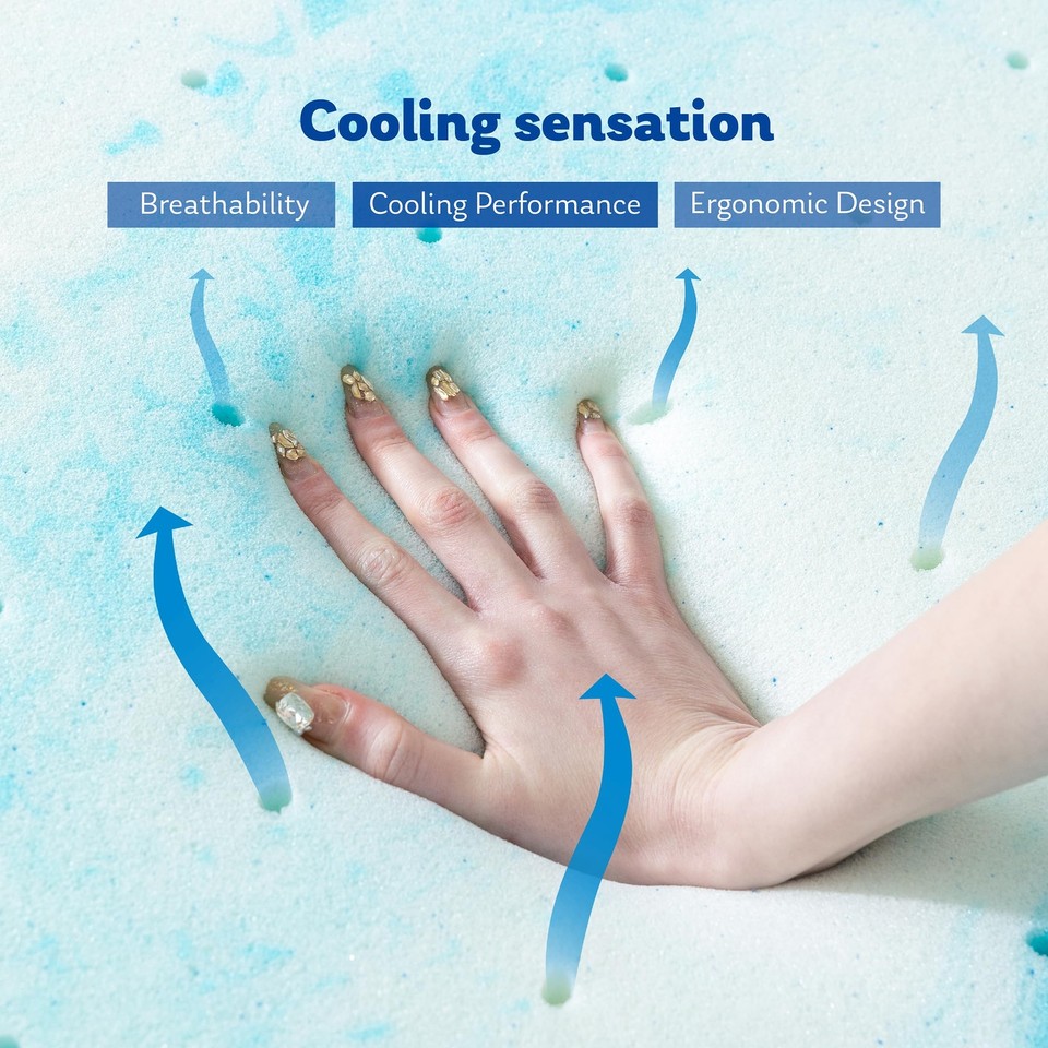 Queen Mattress Topper 3 Inch Memory Foam Mattress Topper with Cooling