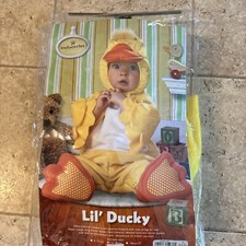 LIL DUCKY Fuzzy Yellow Duck Halloween Costume Size 12/18 Months Incharacter
